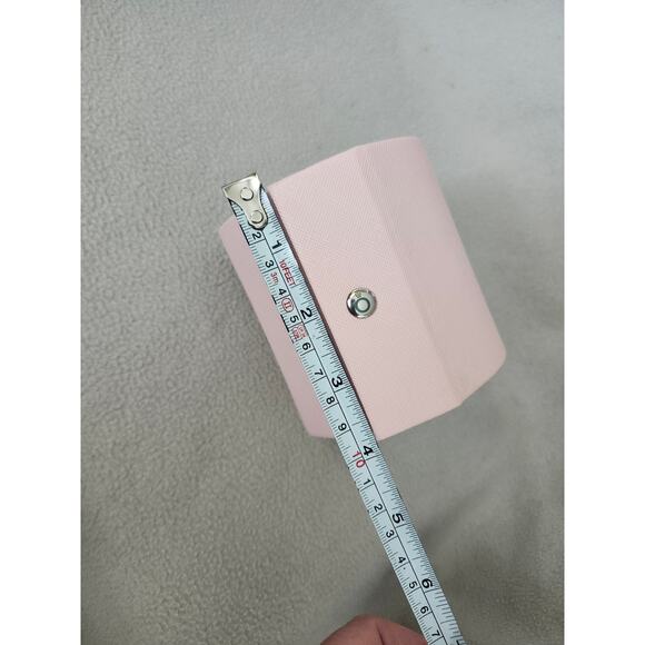 Pandora Blush Pink Circle Travel Jewelry Case Accordion Slide Open - Picture 10 of 11